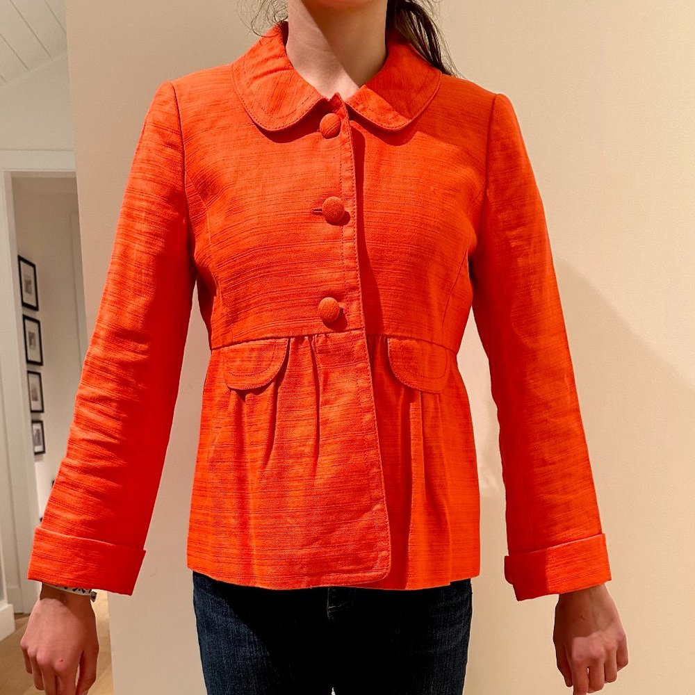 J Crew Orange Button Blazer
